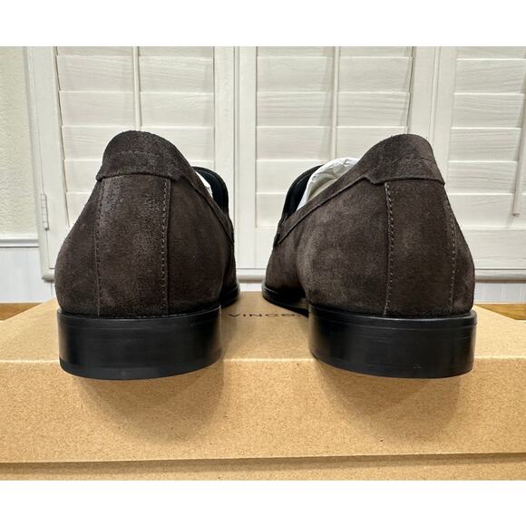 Vince Men\'s Miles Loafers Cocoa Brown Suede Size 9.5 NIB Minimalist Preppy main image 15